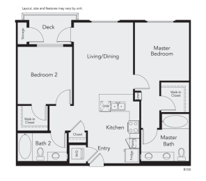 a floor plan of a house with a bedroom and a living room