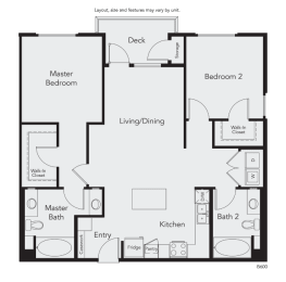 a floor plan of a house with a bedroom and a living room