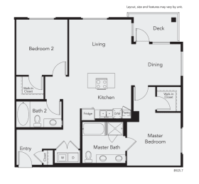 a floor plan of a house with a bedroom and a living room