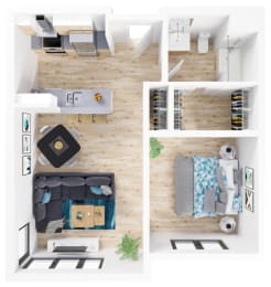 Fuller Station Floorplan_Two Bedroom