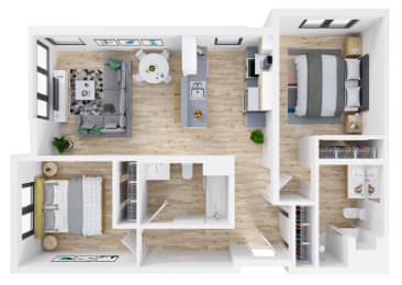 Fuller Station Floorplan_Two Bedroom