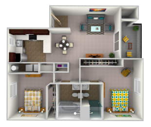  Floor Plan 2x2 Lower
