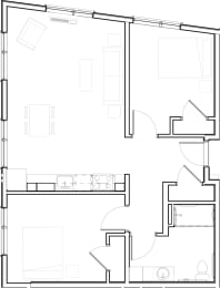  Floor Plan Senior Housing - 2x1