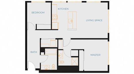 a floor plan of a house with an open