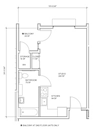 A floor plan of a house with a bathroom, kitchen, and storage closet.
