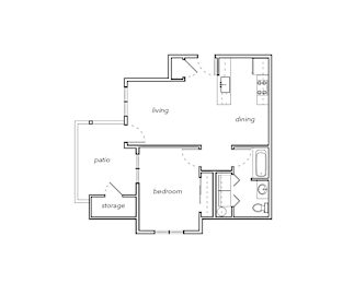 A floor plan of a house with labeled rooms.
