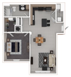 one bedroom one bath apartment