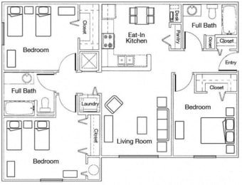 3 Bedroom Floor Plan
