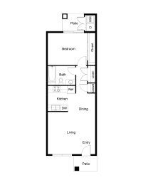 1 bedroom 1 bathroom floorplan