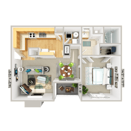 1 bed 1 bath at Fox Hollow Apartment Homes, High Point, NC, 27265