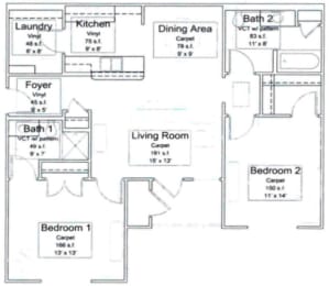 2 Bedroom Floorplan