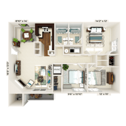 3 bed 2 bath at Eastchester Ridge Apartments, High Point