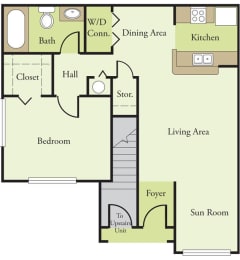 One Bedroom One Bathroom Floor Plan