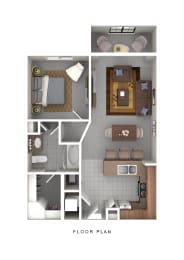 1 bedroom 1 bathroom floorplan