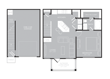 1 bedroom 1 bathroom floorplan