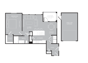 1 bedroom 1 bathroom floorplan