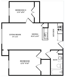 floor plan 631 square feet