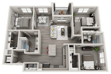 3 bed 2 bath at Foxwood Apartments, Raleigh-Durham, 27616