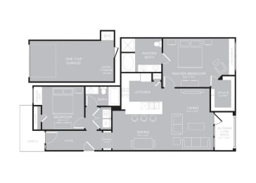 Two bedroom floorplan