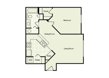1 bedroom 1 bath 704 sqft floorplan
