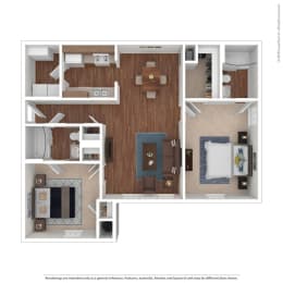 Noble Fully Furnished Floor Plan
