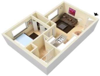 1 bedroom floorplan