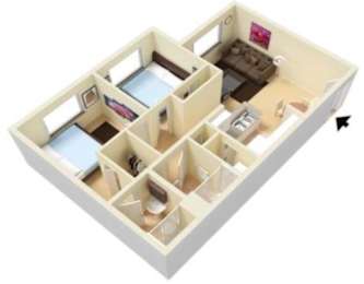 two bedroom floorplan