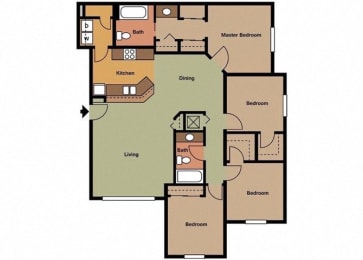 4 Bedroom Floor Plan