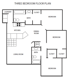 a floor plan of a two bedroom apartment