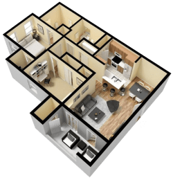 Pecan Creek | 2 bedroom floor plan