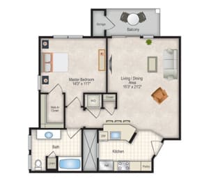 an apartment floor plan