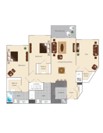 a floor plan of a 2 bedroom