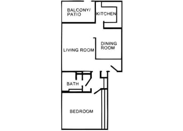 One Bedroom One Bathroom Floor Plan 907 Square Feet