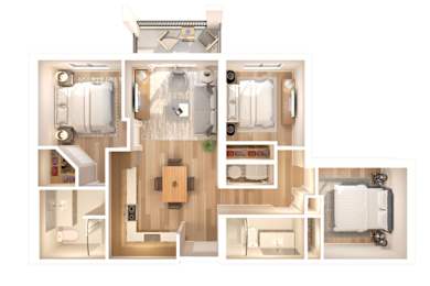 a floor plan of a house with a bedroom and a bathroom