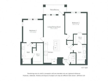 the floor plan of the apartments
