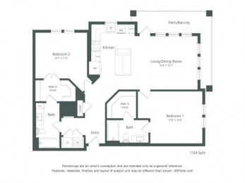 the floor plan of the apartments