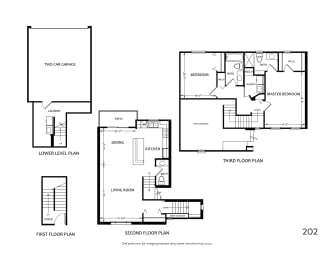 Fairfax Upper 2  Bed   2.5  Bath   1,269 Sq. Ft. at Mainstreet Village, Novi, MI