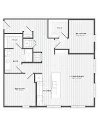 A black and white image of a floor plan for a house.
