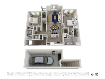 The Evans - 2 bedroom, 2 bathroom Carriage Home  at Griffin Weston, Cary, North Carolina