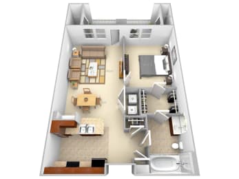 1-bedroom-1-bath-furnished at The Villagio Apartments, North Carolina, 28303