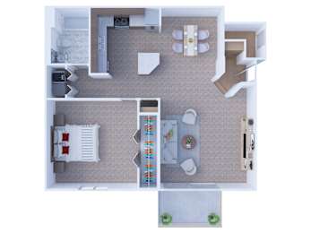  Floor Plan 1 Bedroom Floor Plan A1
