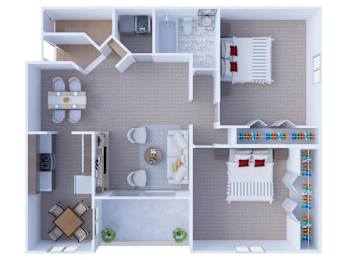  Floor Plan 2 Bedroom Floor Plan B2