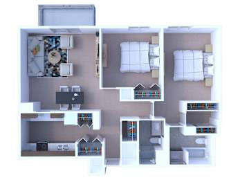  Floor Plan 2 Bedrooms Floor Plan B2