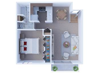  Floor Plan 1 Bedroom Floor Plan A2