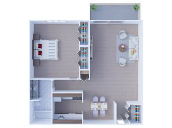  Floor Plan 1 Bedroom Floor Plan A1