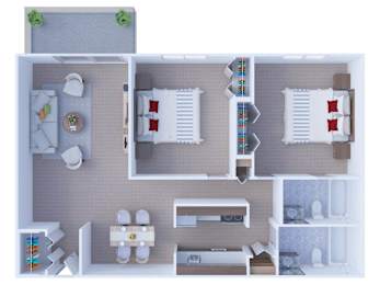  Floor Plan 2 Bedroom Floor Plan B2