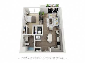 1 Bedroom A4 floorplan