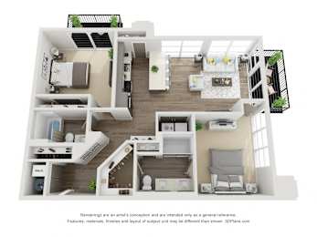 2 Bedroom B3 floorplan