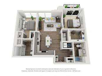 2 Bedroom B5A floorplan