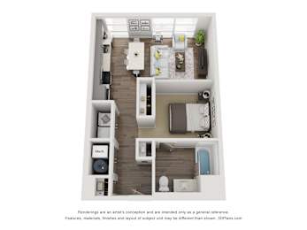  Floor Plan S2A - Jr One Bedroom